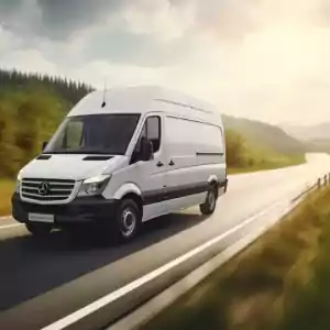 van on the road